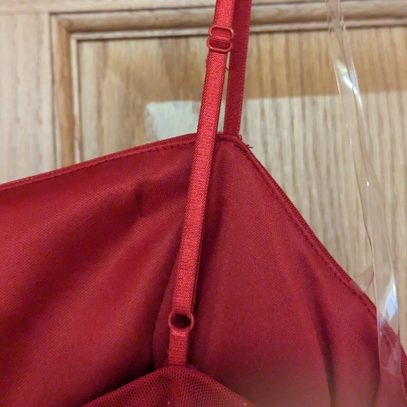 Midnight Doll Spaghetti Strap Square Neck Glitter Ruched Dress - Picture 6 of 11